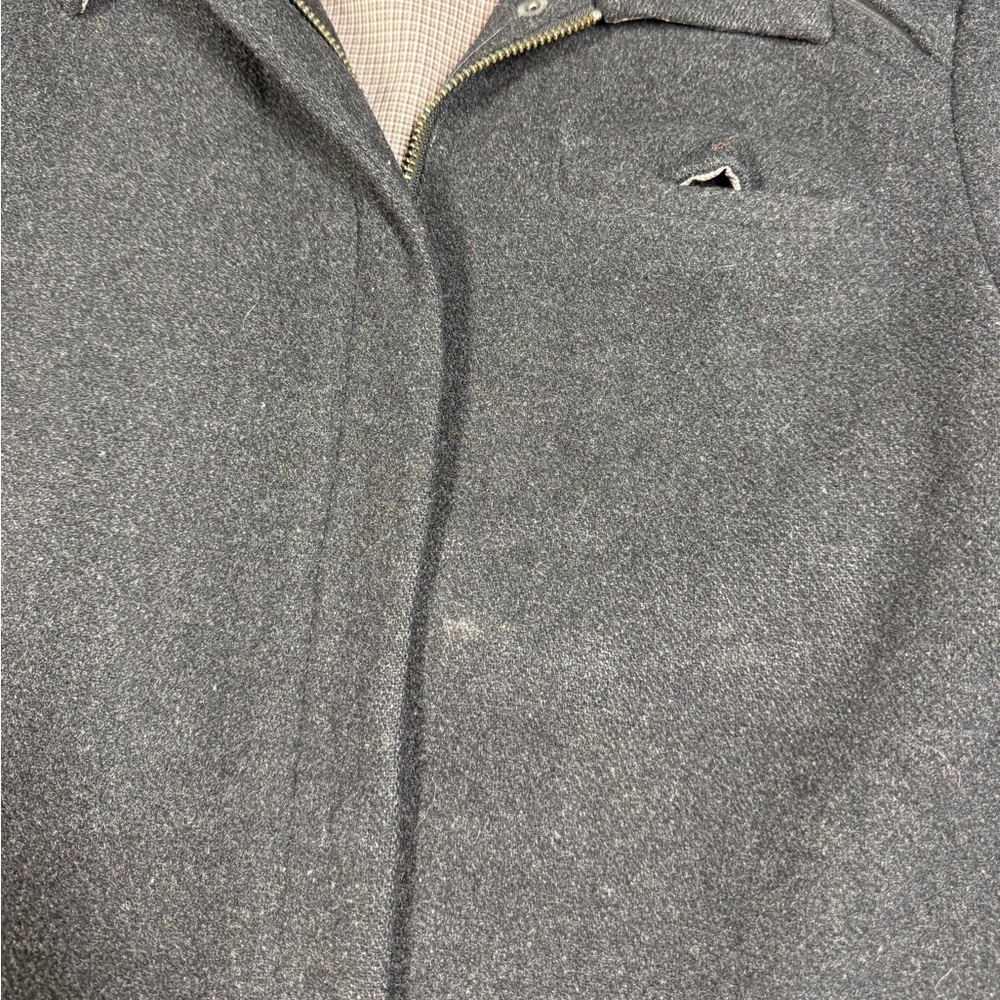 Smart wool Womens Wool Banff Full Zip Gray Black Jacket Size Medium - Picture 2 of 8